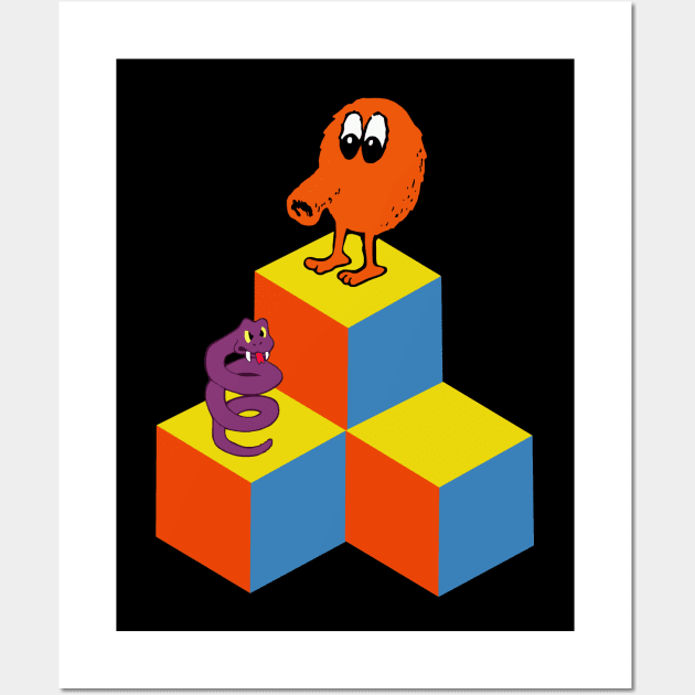 Qbert Game Wall Art by ElviaMontemayor